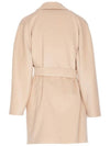 Pila Belt Cashmere Wool Double Coat Beige - MAX MARA - BALAAN 3