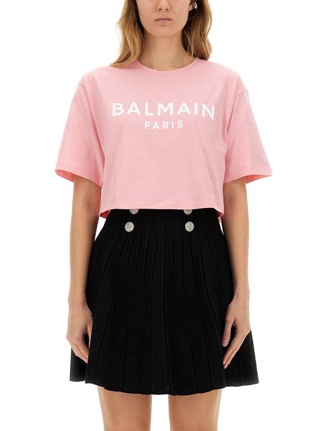 T-SHIRT WITH LOGO - BALMAIN - BALAAN 1