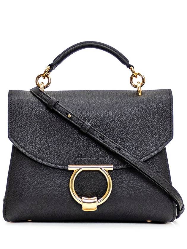 Gancini Small Tote Bag Black - SALVATORE FERRAGAMO - BALAAN 3