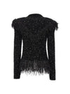 Gold Button Glitter Fringe Tweed Jacket CF1KL141KF46EAD - BALMAIN - BALAAN 2