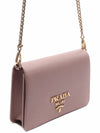 Women's Saffiano Gold Logo Chain Cross Bag - PRADA - BALAAN 3