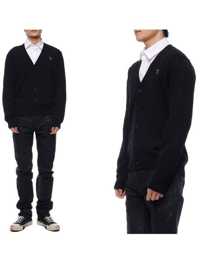 Bold Fox Head Patch Regular Cardigan Black - MAISON KITSUNE - BALAAN 2