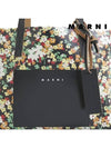 Logo Flower Tote Bag Black - MARNI - BALAAN 5