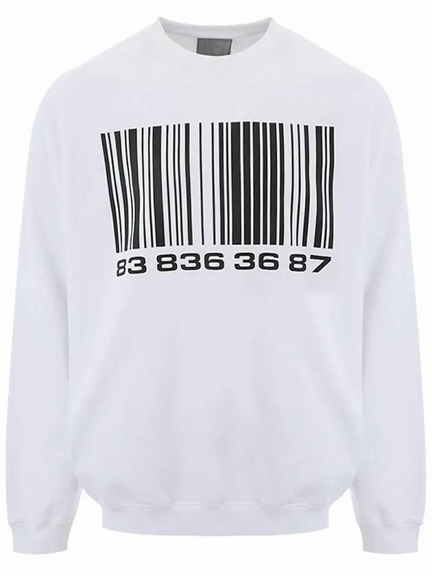 Big Large Barcode Sweatshirt White - VETEMENTS - BALAAN 3