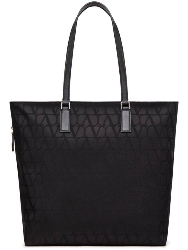 Toile Iconographe Shopping Tote Bag Black - VALENTINO - BALAAN 2