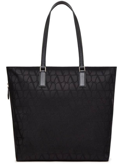 Toile Iconographe Shopping Tote Bag Black - VALENTINO - BALAAN 2