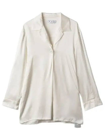 satin shirt white - OFF WHITE - BALAAN 1