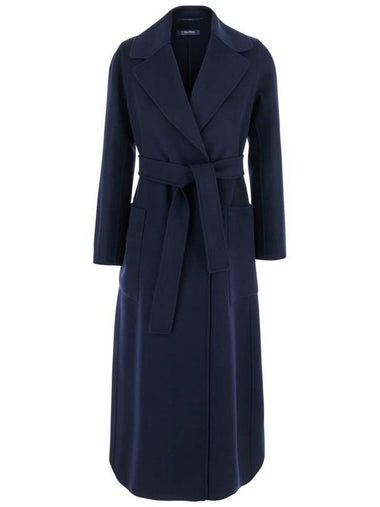 Paolore belted single coat navy - S MAX MARA - BALAAN 1