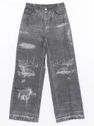 Destroyed Wide Denim Men s Pants W241PT28997G - WOOYOUNGMI - BALAAN 1