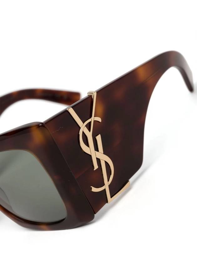 Eyewear Oversize Frame Sunglasses Havana Brown - SAINT LAURENT - BALAAN 4