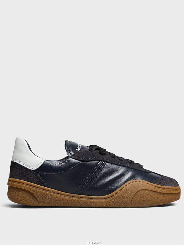 Panel Design Leather Low-Top Sneakers Black - ACNE STUDIOS - BALAAN 3