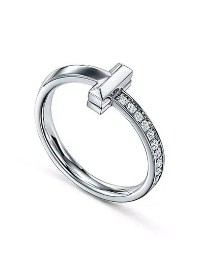 Tiffany T T1 ring white gold diamond setting 67795482 68489598 - TIFFANY & CO. - BALAAN 2