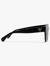 Eyewear Heart Logo Square Sunglasses Black - CHANEL - BALAAN 4