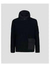 Lambswool Chrome Blend Hooded Knit Top Black - CP COMPANY - BALAAN 2