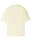 Logo Print Crew Neck Short Sleeve T-Shirt Yellow - STONE ISLAND - BALAAN 3