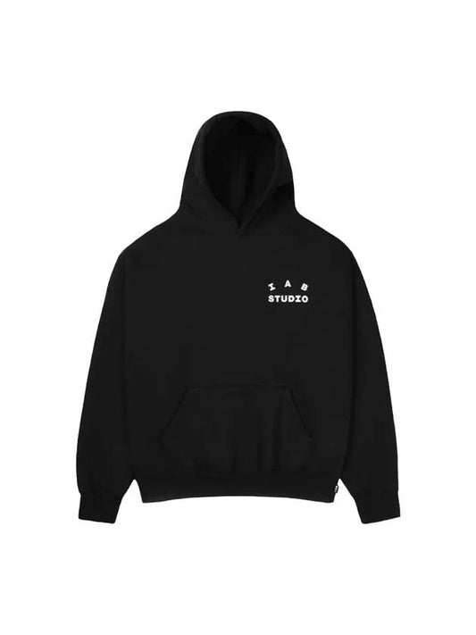 Logo Cotton Hoodie Black - IAB STUDIO - BALAAN 1