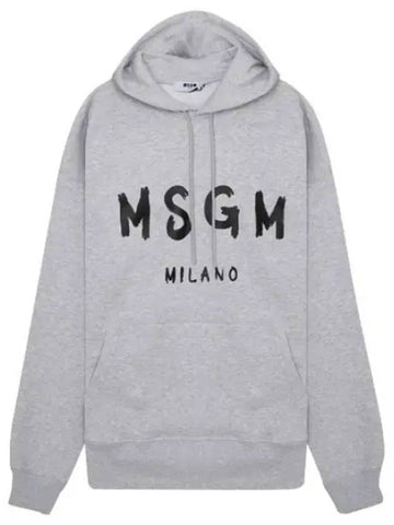 Brushed Logo Hooded Sweatshirt Men - MSGM - BALAAN 1