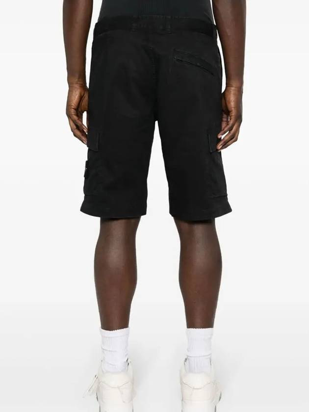 Compass Badge Cargo Shorts Black - STONE ISLAND - BALAAN 5