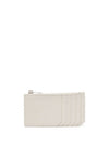 Fragment Zipper Card Wallet Blanc Vintage - SAINT LAURENT - BALAAN 1