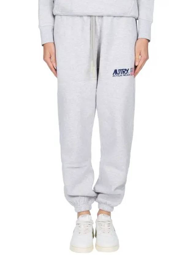 Men's Iconic Logo Cotton Jogger Track Pants Grey - AUTRY - BALAAN 3