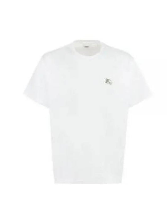 Men's Crystal EKD Cotton Jersey Short Sleeve T-Shirt White - BURBERRY - BALAAN 2