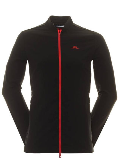 Jeff Hybrid Logo Zip-Up Jacket Black - J.LINDEBERG - BALAAN 2