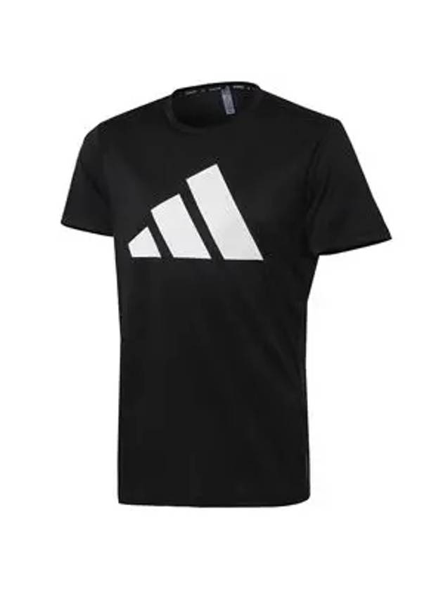 Run It Short Sleeve T-Shirt Black - ADIDAS - BALAAN 1