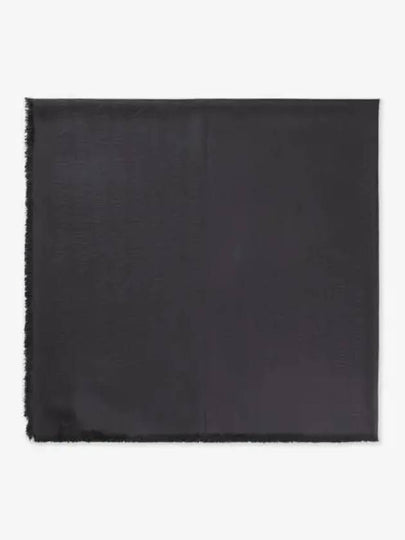 Monogram Square Large Scarf Black - SAINT LAURENT - BALAAN 2