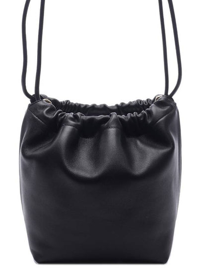 V Logo Signature Drawstring Pouf Shoulder Bag Black - VALENTINO - BALAAN 2