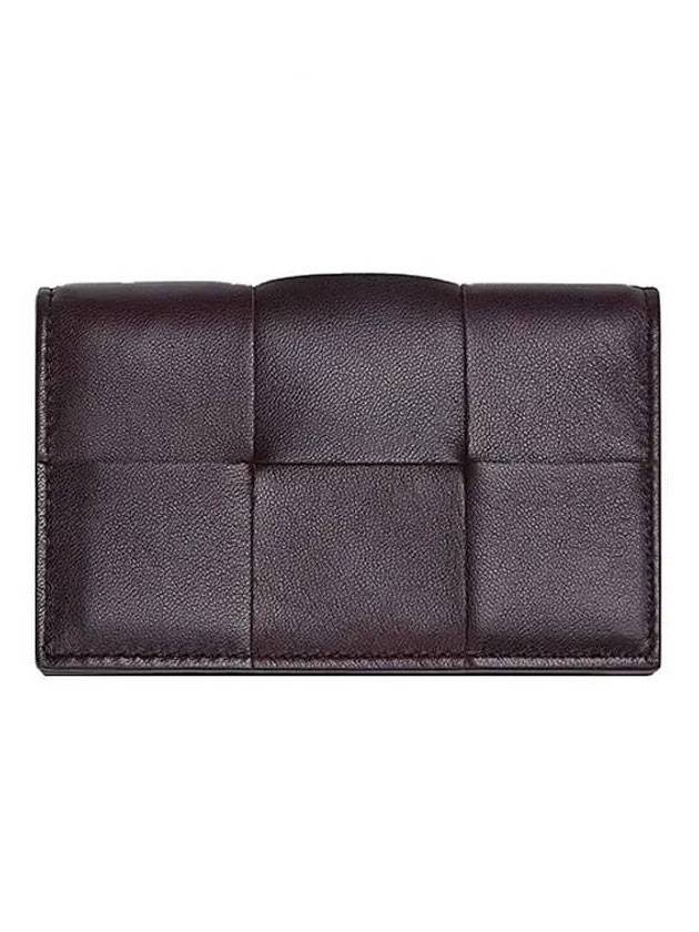 Intrecciato Flap Card Wallet Grape - BOTTEGA VENETA - BALAAN 1