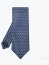 Gancini Print Silk Tie Blue Marine - SALVATORE FERRAGAMO - BALAAN 2