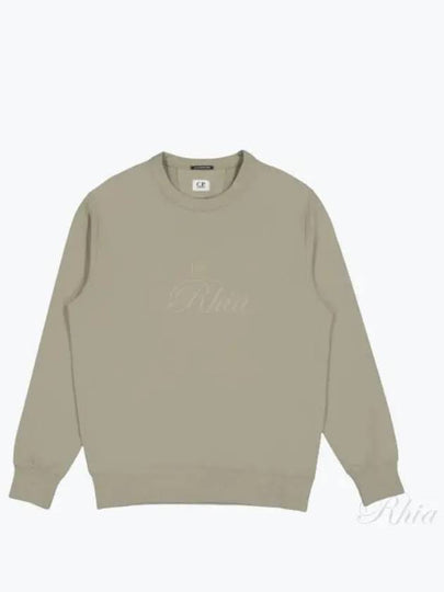 Logo Patch Cotton Sweatshirt Silver Sage - CP COMPANY - BALAAN 2