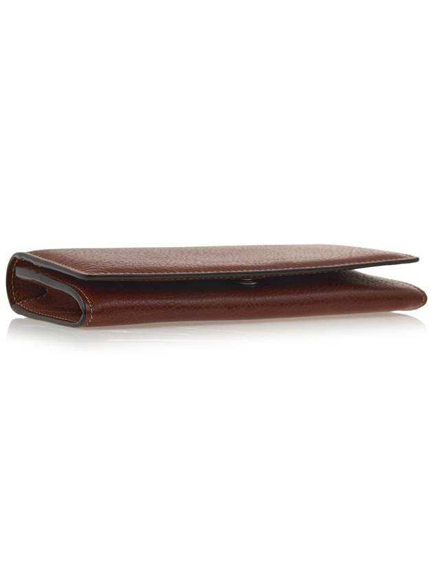 Leather Logo Long Wallet Brown - BRUNELLO CUCINELLI - BALAAN 6