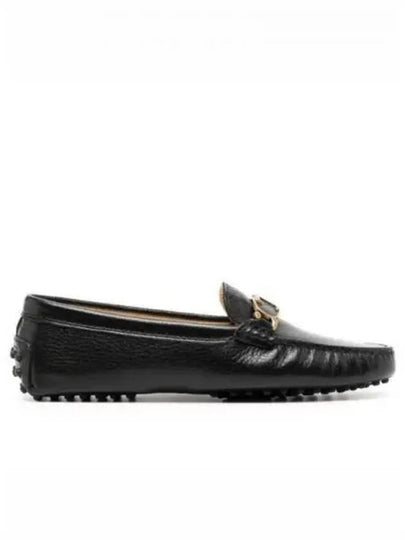 Women's Gommino Leather Driving Shoes Black - TOD'S - BALAAN 2