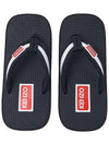 Logo Patch Striped Flip Flops Black - KENZO - BALAAN 7