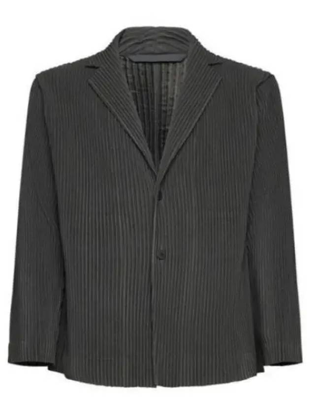 Pleated Basic Blazer Jacket Khaki - ISSEY MIYAKE - BALAAN 2