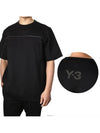 Logo Zipper Pocket Short Sleeve T-Shirt Black - Y-3 - BALAAN 2