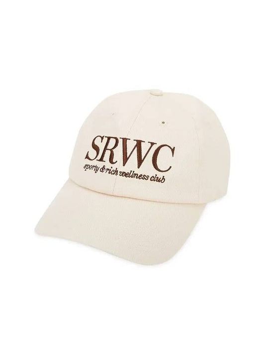 Embroidered Logo Baseball Ball Cap Cream - SPORTY & RICH - BALAAN 1