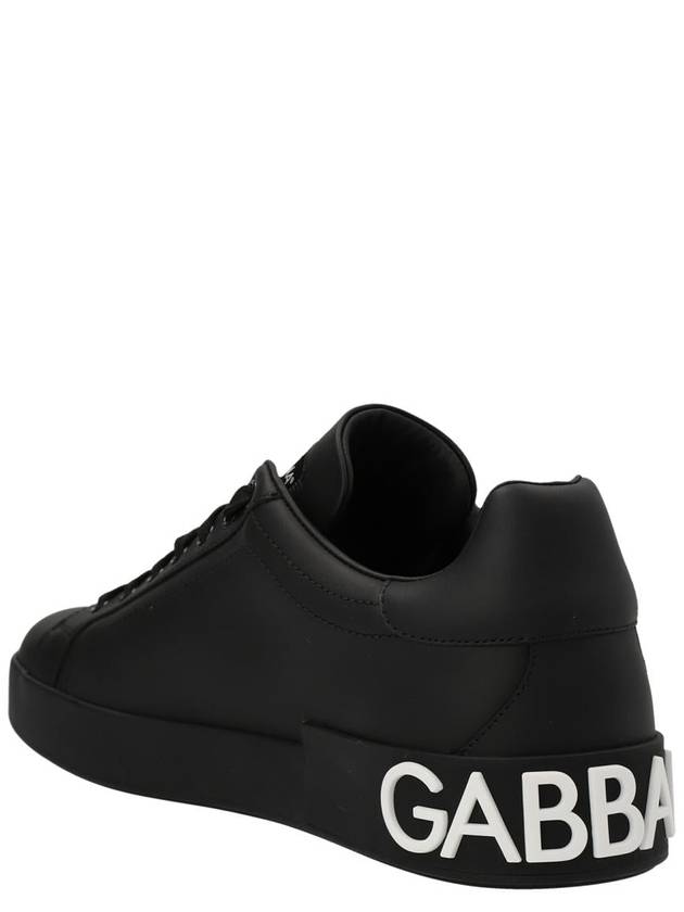 Saint Tropez Calfskin Sneakers Black - DOLCE&GABBANA - BALAAN 3