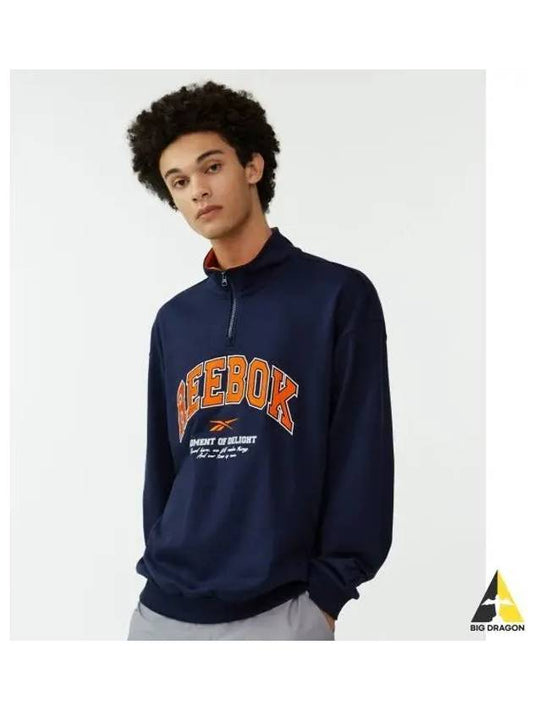 Archive half zip up sweatshirt navy - REEBOK - BALAAN 1