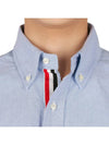 Oxford Grosgrain Placket Cotton Long Sleeve Shirt Light Blue - THOM BROWNE - BALAAN 6