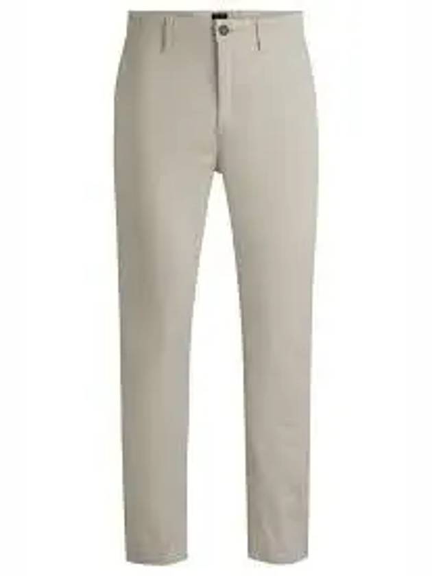 Chino Fit Tapered Stretch Cotton Satin Straight Pants Light Beige - HUGO BOSS - BALAAN 2