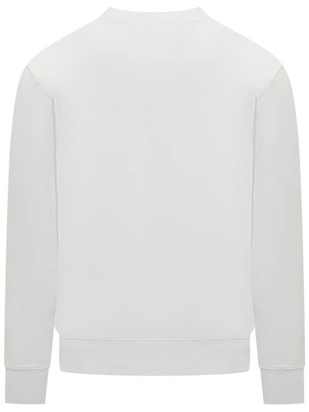 Metropolis Series Stretch Fleece Logo Sweatshirt White - CP COMPANY - BALAAN 3