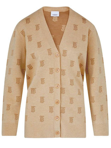 TB pattern SALENA V-neck knit cardigan - BURBERRY - BALAAN.