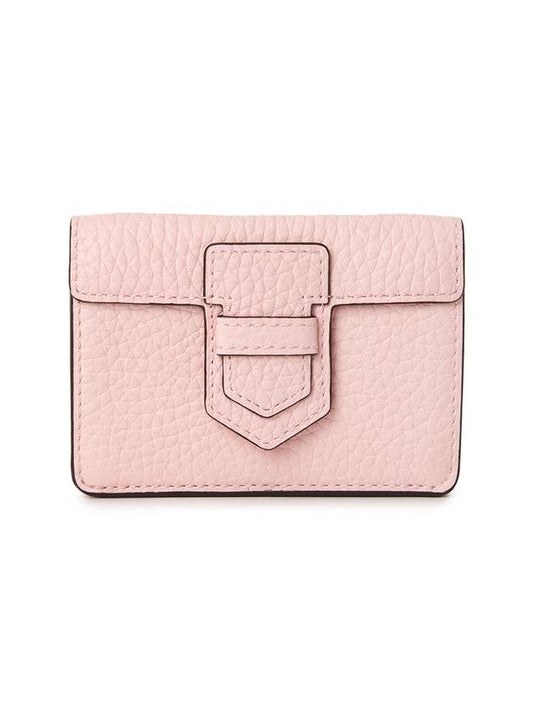 Presse Trifold Taurillon Grain Leather Half Wallet Bloom - DELVAUX - BALAAN 2