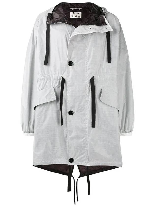 Ola Nylon Oversized Ripstop Hooded Parka White - ACNE STUDIOS - BALAAN 3