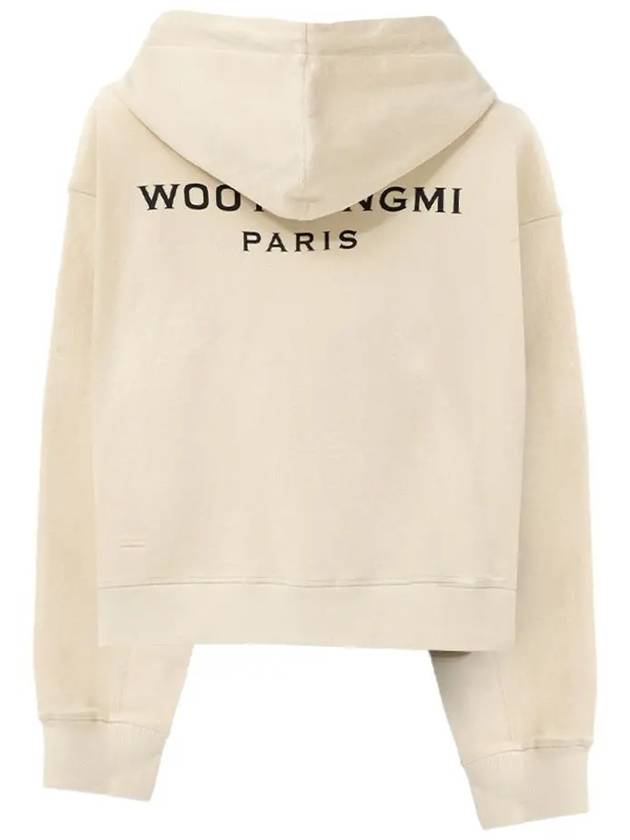 Women s Back Logo Hooded Zip up Ivory M241TS47733I - WOOYOUNGMI - BALAAN 2