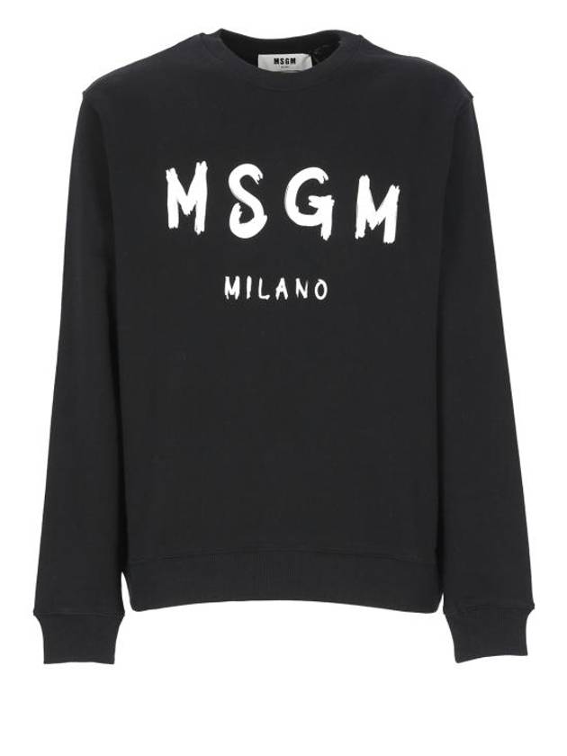 Milano Logo Print Sweatshirt Black - MSGM - BALAAN 2