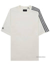 3 Stripe Short Sleeve T-Shirt Off White - Y-3 - BALAAN 2