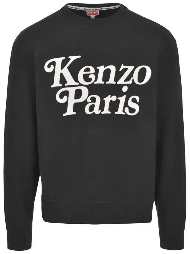 24SS Velvet Logo Buddy Sweatshirt Black 5SW146 4MG 99J - KENZO - BALAAN 2